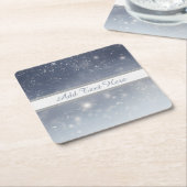 Dessous-de-verre Carré En Papier Flèches blanches de Noël (Incliné)