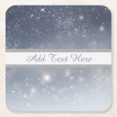 Dessous-de-verre Carré En Papier Flèches blanches de Noël (Devant)