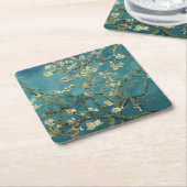 Dessous-de-verre Carré En Papier Fleur d'amande (Incliné)