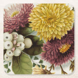 Dessous-de-verre Carré En Papier Fleur de chrysanthème mère florale