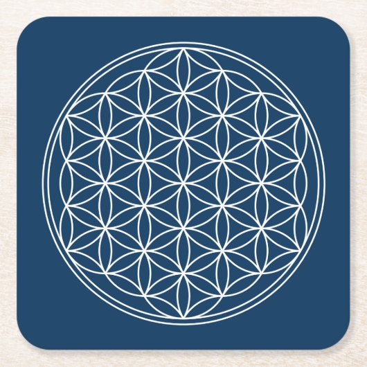 Dessous-de-verre Carré En Papier Fleur de la vie (Devant)