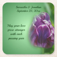 Fleur de tulipe pourpre Mariage personnalisé