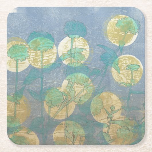 Dessous-de-verre Carré En Papier Fleur I (Devant)