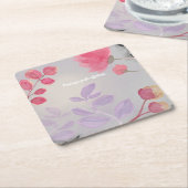 Dessous-de-verre Carré En Papier Fleurs (Incliné)