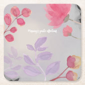 Dessous-de-verre Carré En Papier Fleurs (Devant)