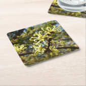 Dessous-de-verre Carré En Papier Fleurs à puces de sorcière (Incliné)