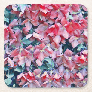 Dessous-de-verre Carré En Papier Fleurs de clématite