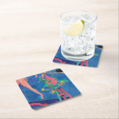 Dessous-de-verre Carré En Papier Fleurs de Nasturtium dans l'Atelier, Matisse (En situation)