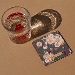Dessous-de-verre Carré En Papier Fleurs Pastel Modernes & Cadeau Personnalisé Kraft<br><div class="desc">Fleurs Pastel Modernes & Cadeau Personnalisé Kraft</div>