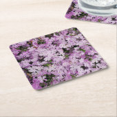 Dessous-de-verre Carré En Papier Fleurs roses (Incliné)