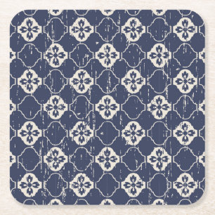 Dessous-de-verre Carré En Papier Fleurs usées : Vintage sans joint