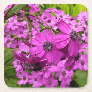 Dessous-de-verre Carré En Papier Fleurs violettes de San Francisco