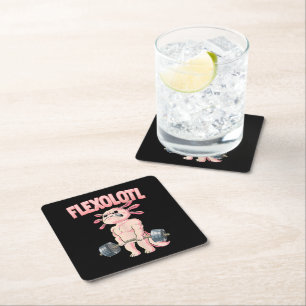 Dessous-de-verre Carré En Papier Flexolotl Axolotl