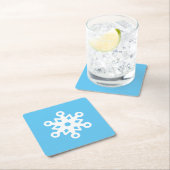 Dessous-de-verre Carré En Papier Flocon de neige mignon (En situation)