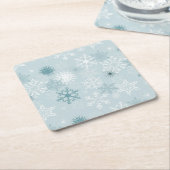 Dessous-de-verre Carré En Papier Flocons de neige (Incliné)