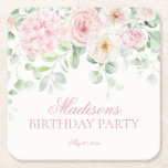 Dessous-de-verre Carré En Papier Floral rose Hydrangea Botanique Fleurit Anniversai<br><div class="desc">Découvrez notre collection de décors floraux roses, où hydrangées roses et fleurs crème se marient harmonieusement pour apporter une touche d'élégance à votre événement. Chaque pièce de cette collection est ornée de délicates fleurs d'aquarelle, créant une atmosphère sereine et accueillante pour toutes les occasions. Élevez votre fête avec la beauté...</div>