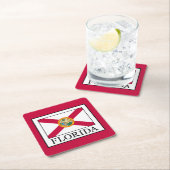 Dessous-de-verre Carré En Papier Floride (En situation)