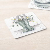 Dessous-de-verre Carré En Papier Flux et croissance II (Incliné)