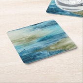Dessous-de-verre Carré En Papier Flux océanique II (Incliné)