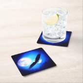 Dessous-de-verre Carré En Papier Flying Eagle & Moon (En situation)