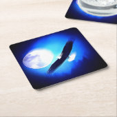 Dessous-de-verre Carré En Papier Flying Eagle & Moon (Incliné)
