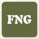 DESSOUS-DE-VERRE CARRÉ EN PAPIER FNG (Devant)