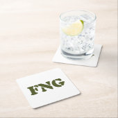 DESSOUS-DE-VERRE CARRÉ EN PAPIER FNG (En situation)