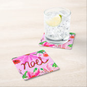 Dessous-de-verre Carré En Papier Foliage de Noël - Noel (En situation)