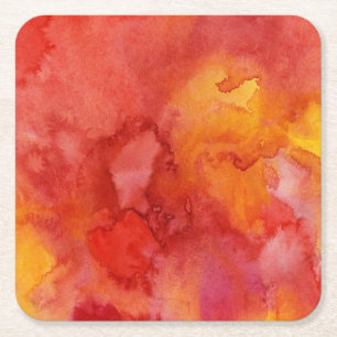 Dessous-de-verre Carré En Papier Fond de peinture d'aquarelle