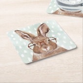 Dessous-de-verre Carré En Papier Forester à quatre roues | Lapin Lapin (Incliné)