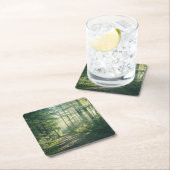 Dessous-de-verre Carré En Papier Forests | Forest Path Hamburg Germany (En situation)