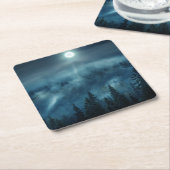 Dessous-de-verre Carré En Papier Forests | Moonlit Forest (Incliné)