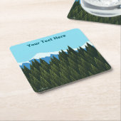 Dessous-de-verre Carré En Papier Forêt fractale (Incliné)