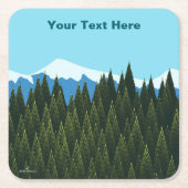 Dessous-de-verre Carré En Papier Forêt fractale (Devant)