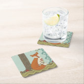 Dessous-de-verre Carré En Papier Forêt Whimsy III (En situation)
