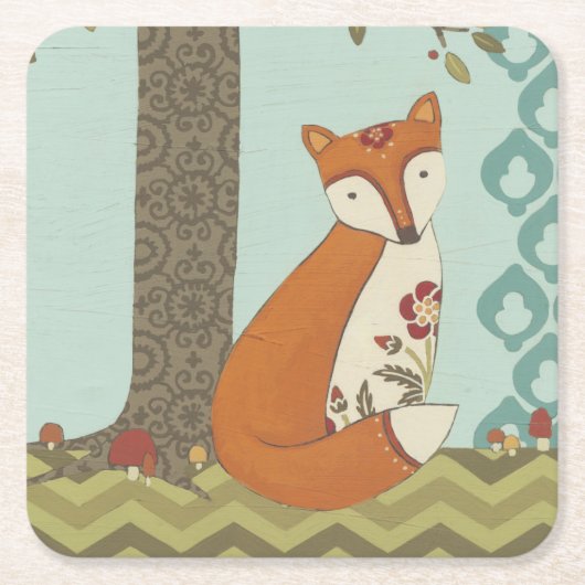 Dessous-de-verre Carré En Papier Forêt Whimsy III (Devant)
