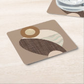 Dessous-de-verre Carré En Papier Formes de terre (Incliné)