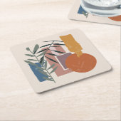 Dessous-de-verre Carré En Papier Formes Et Étapes patinées (Incliné)