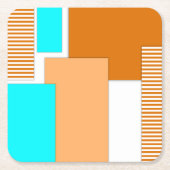 Dessous-de-verre Carré En Papier Formes géométriques découpées en papier (Devant)