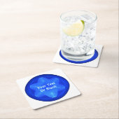 Dessous-de-verre Carré En Papier Fractal Bluestar (En situation)