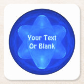 Dessous-de-verre Carré En Papier Fractal Bluestar (Devant)