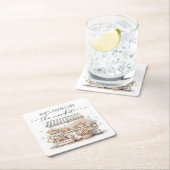 Dessous-de-verre Carré En Papier Frais Éclos du Marché Eau-Forte pour Enterrement d (En situation)