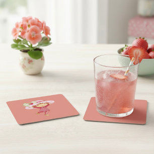 Dessous-de-verre Carré En Papier Fraise