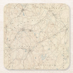 Dessous-de-verre Carré En Papier Franklin, le Massachusetts