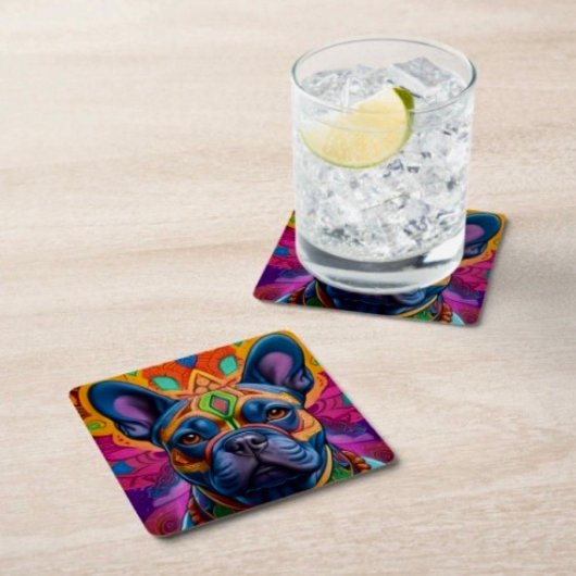 Dessous-de-verre Carré En Papier Frenchie Fun