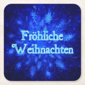 Dessous-de-verre Carré En Papier Frohliche Weihnachten - Snowburst (Devant)