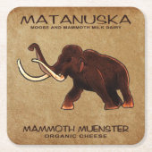 Dessous-de-verre Carré En Papier Fromage de menster Matanuska Mammoth (Devant)