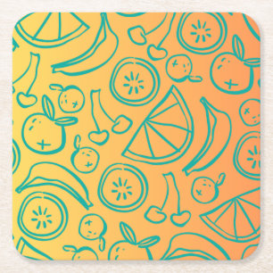 Dessous-de-verre Carré En Papier Fruits