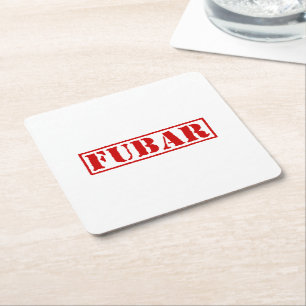 DESSOUS-DE-VERRE CARRÉ EN PAPIER FUBAR