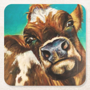 Dessous-de-verre Carré En Papier Fumée de vache